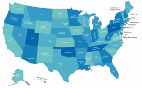 most valuable state exports map