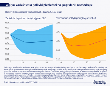 Efekty zewnętrzne polityki pieniężnej Fed są silniejsze niż polityki EBC