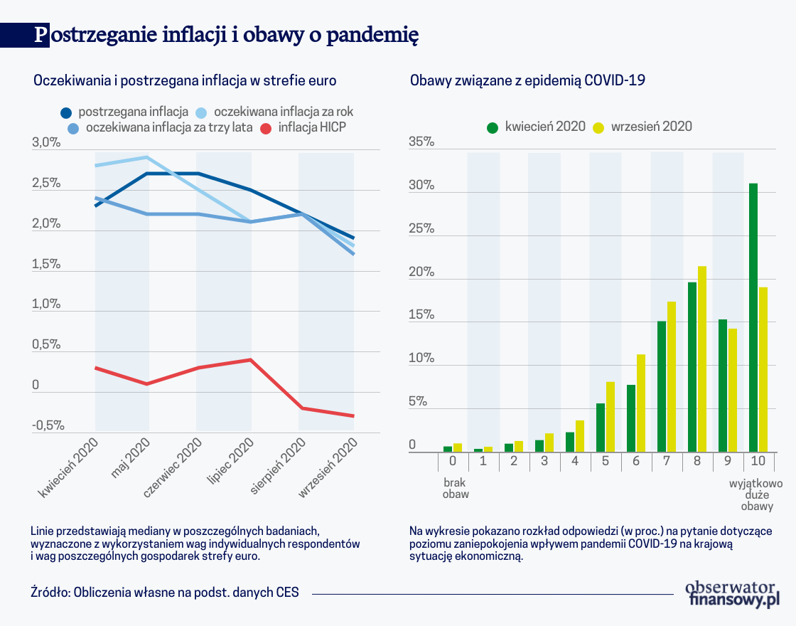 Pandemia podniosła oczekiwania inflacyjne konsumentów w strefie euro