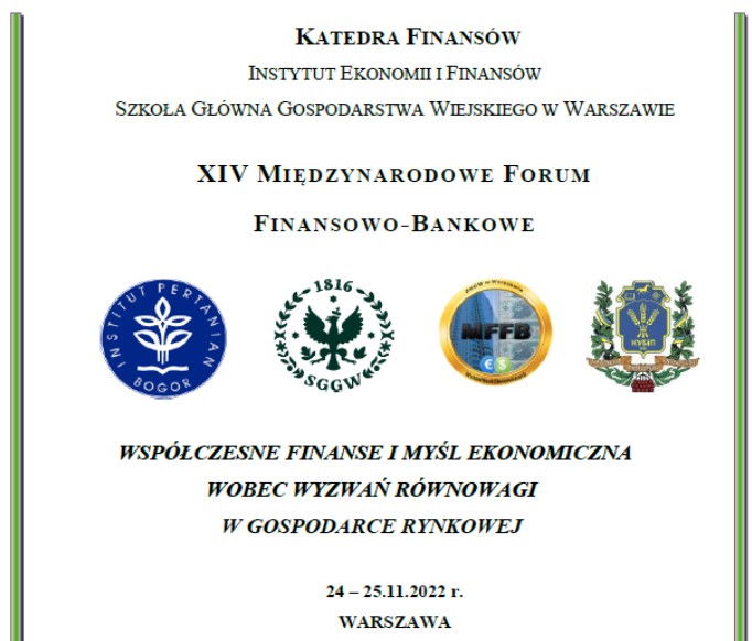 XIV Międzynarodowe Forum Finansowo-Bankowe